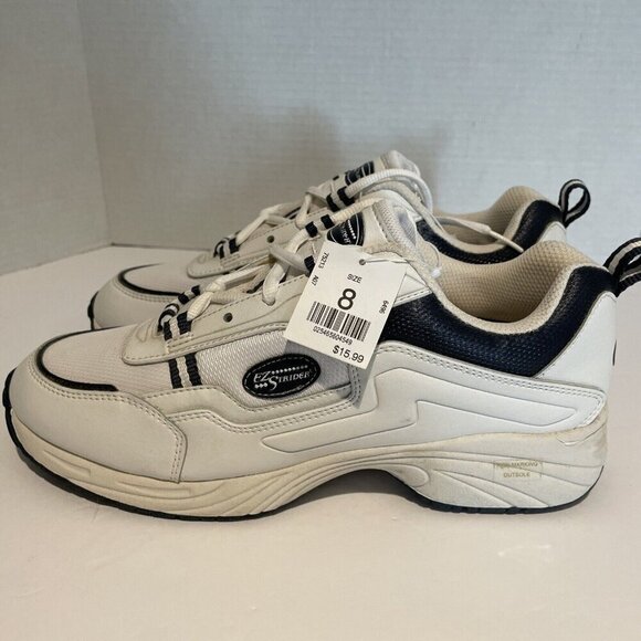EZ Stride Men's Retro Sneakers Size 8 White Ultra-Zorb Comfort Vintage USA! NWT - Picture 2 of 16